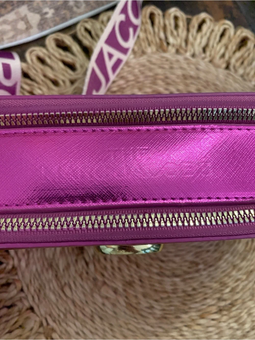 Marc Jacobs Metallic Pink Snapshot Crossbody Bag - Picture 5 of 10